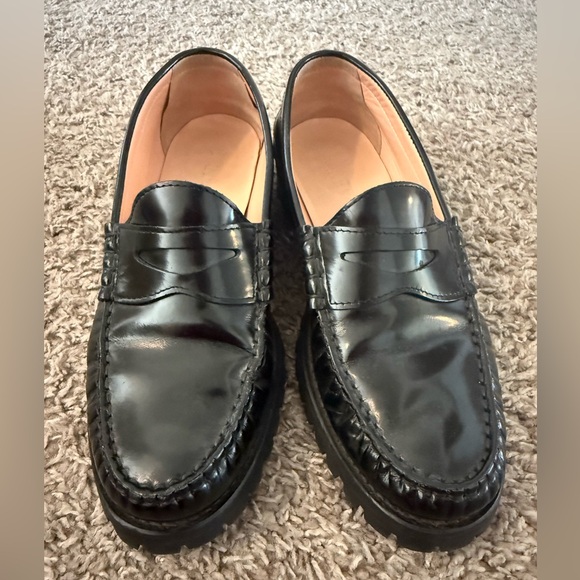 J.Crew Winona Lug Sole Penny Loafers in Spazzolato Leather - Picture 5 of 10